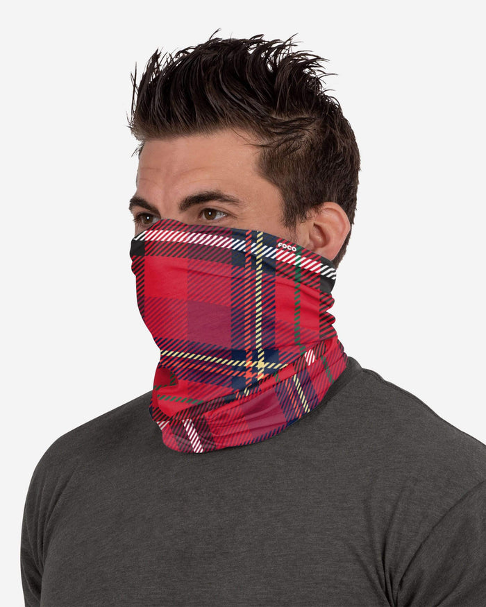 Red Plaid Gaiter Scarf FOCO - FOCO.com