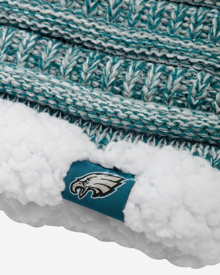 Philadelphia Eagles Womens Color Wave Chunky Beanie & Gaiter Scarf Set FOCO - FOCO.com