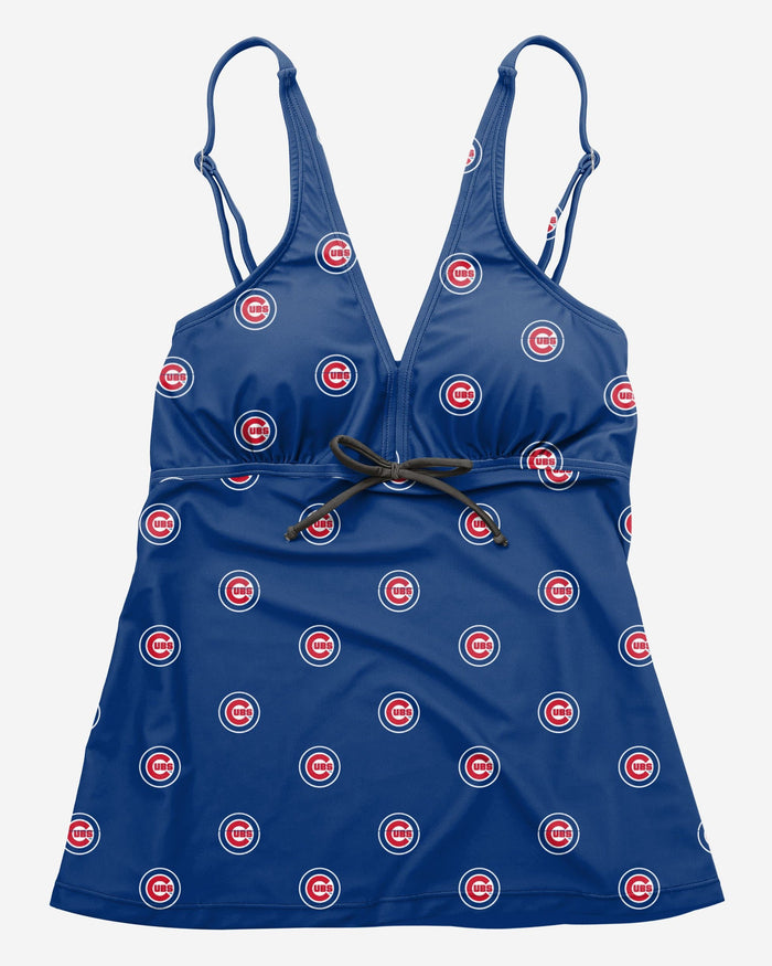 Chicago Cubs Womens Mini Logo Tankini FOCO - FOCO.com