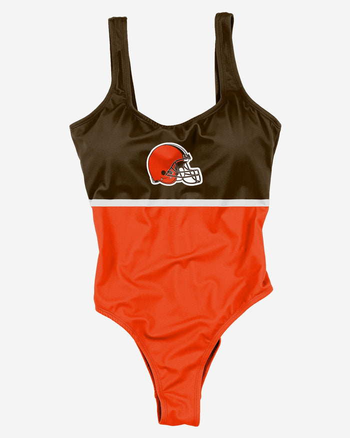 Cleveland Browns Womens Beach Day One Piece Bathing Suit FOCO - FOCO.com