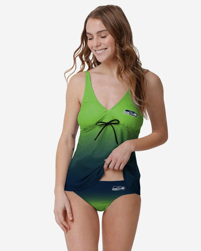 Seattle Seahawks Womens Gametime Gradient Bikini Bottom FOCO - FOCO.com