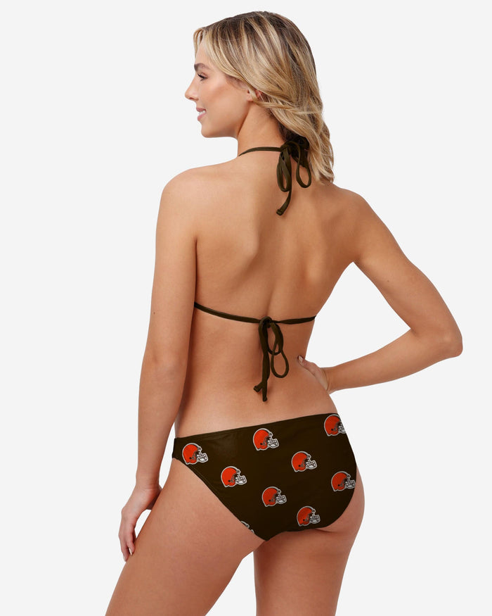 Cleveland Browns Womens Mini Print Bikini Bottom FOCO - FOCO.com