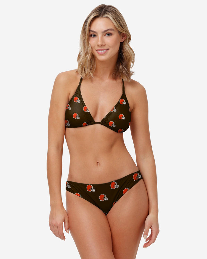 Cleveland Browns Womens Mini Print Bikini Bottom FOCO - FOCO.com