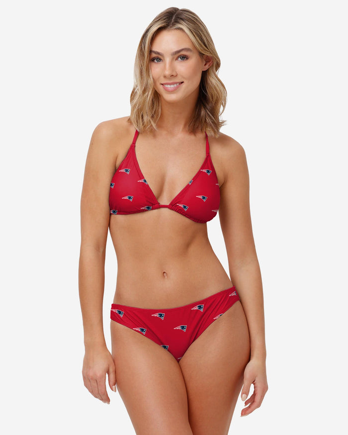 New England Patriots Womens Mini Print Bikini Bottom FOCO - FOCO.com