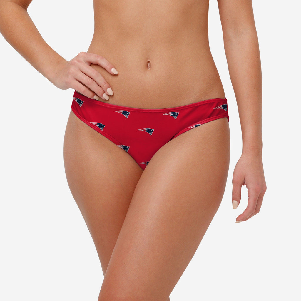 New England Patriots Womens Mini Print Bikini Bottom FOCO S - FOCO.com