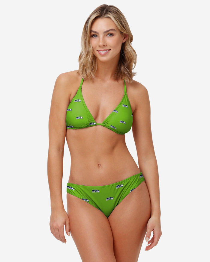 Seattle Seahawks Womens Mini Print Bikini Bottom FOCO - FOCO.com