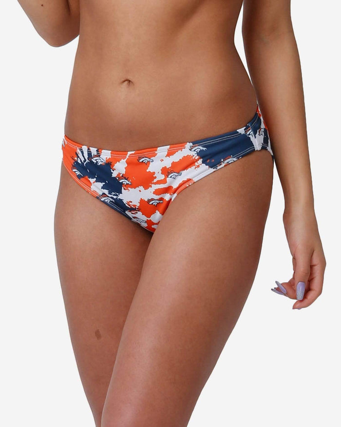 Denver Broncos Womens Paint Splash Bikini Bottom FOCO S - FOCO.com