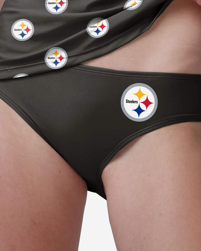 Pittsburgh Steelers Womens Mini Logo Bikini Bottom FOCO - FOCO.com