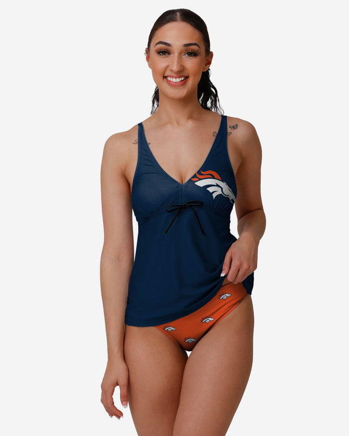 Denver Broncos Womens Summertime Mini Print Bikini Bottom FOCO - FOCO.com