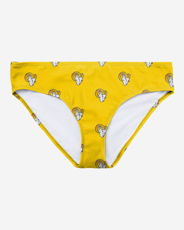 Los Angeles Rams Womens Summertime Mini Print Bikini Bottom FOCO - FOCO.com