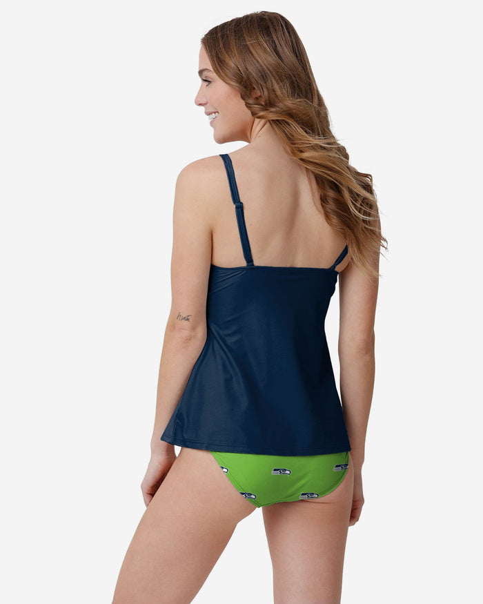 Seattle Seahawks Womens Summertime Mini Print Bikini Bottom FOCO - FOCO.com