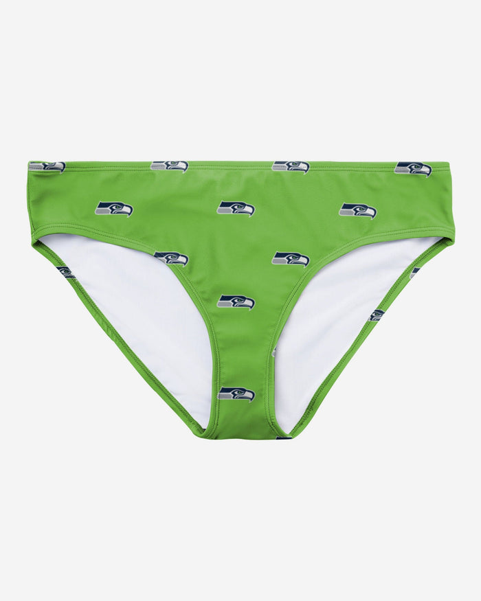 Seattle Seahawks Womens Summertime Mini Print Bikini Bottom FOCO - FOCO.com