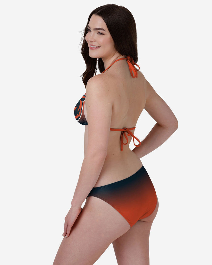 Chicago Bears Womens Gradient Big Logo Bikini Top FOCO - FOCO.com