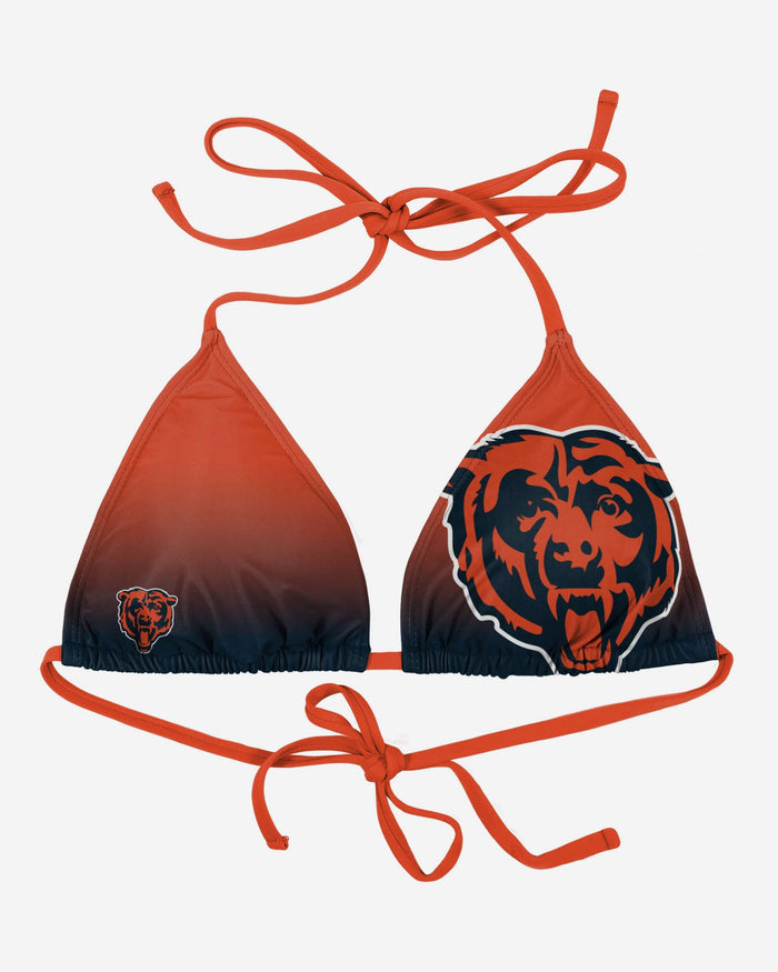 Chicago Bears Womens Gradient Big Logo Bikini Top FOCO S - FOCO.com