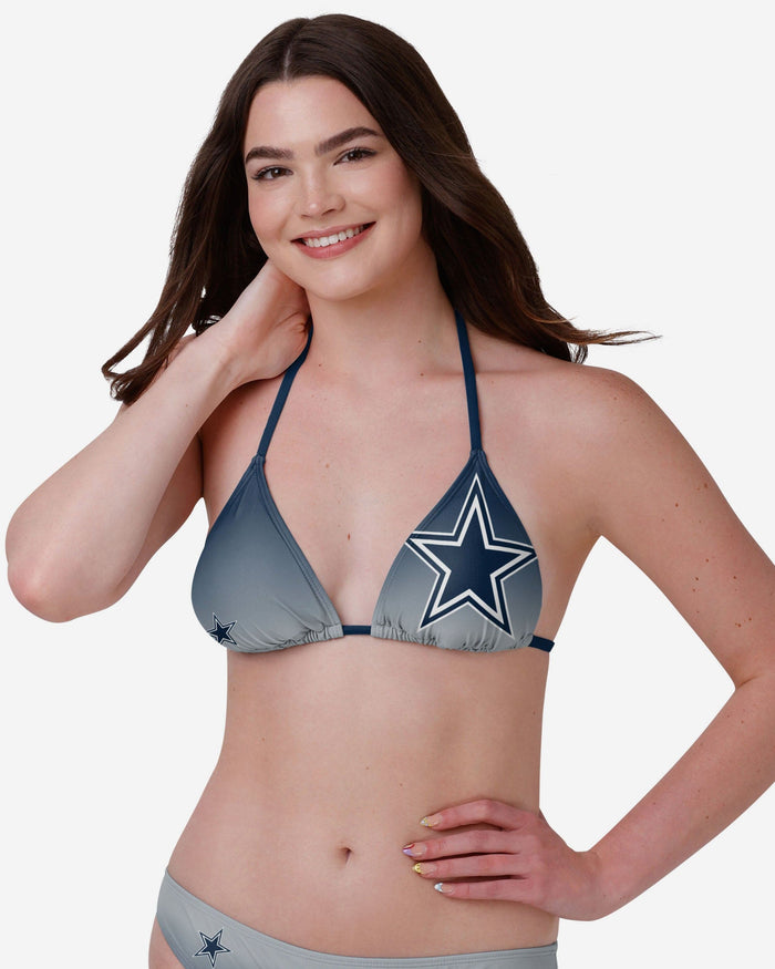 Dallas Cowboys Womens Gradient Big Logo Bikini Top FOCO - FOCO.com