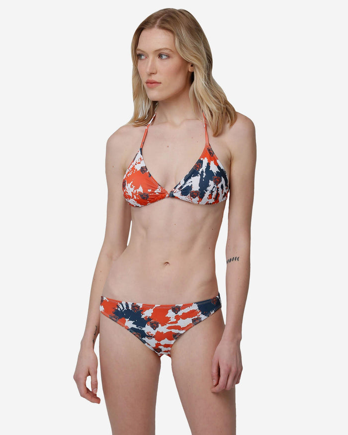 Chicago Bears Womens Paint Splash Bikini Top FOCO - FOCO.com