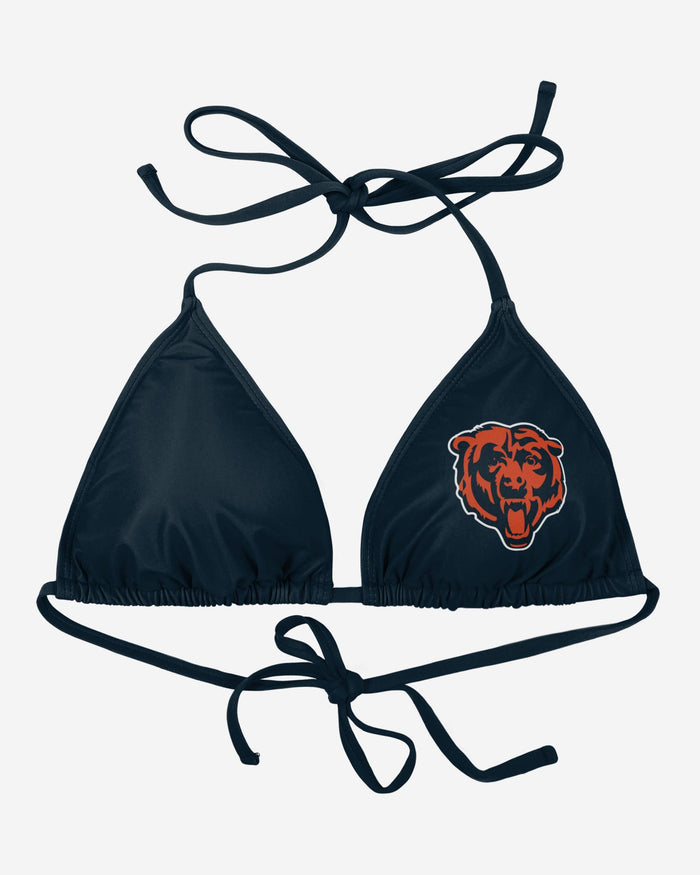 Chicago Bears Womens Solid Logo Bikini Top FOCO - FOCO.com