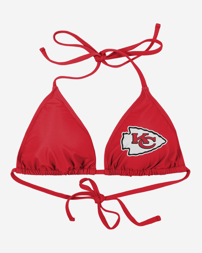 Kansas City Chiefs Womens Solid Logo Bikini Top FOCO - FOCO.com