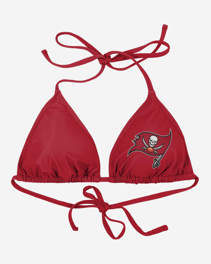 Tampa Bay Buccaneers Womens Solid Logo Bikini Top FOCO - FOCO.com