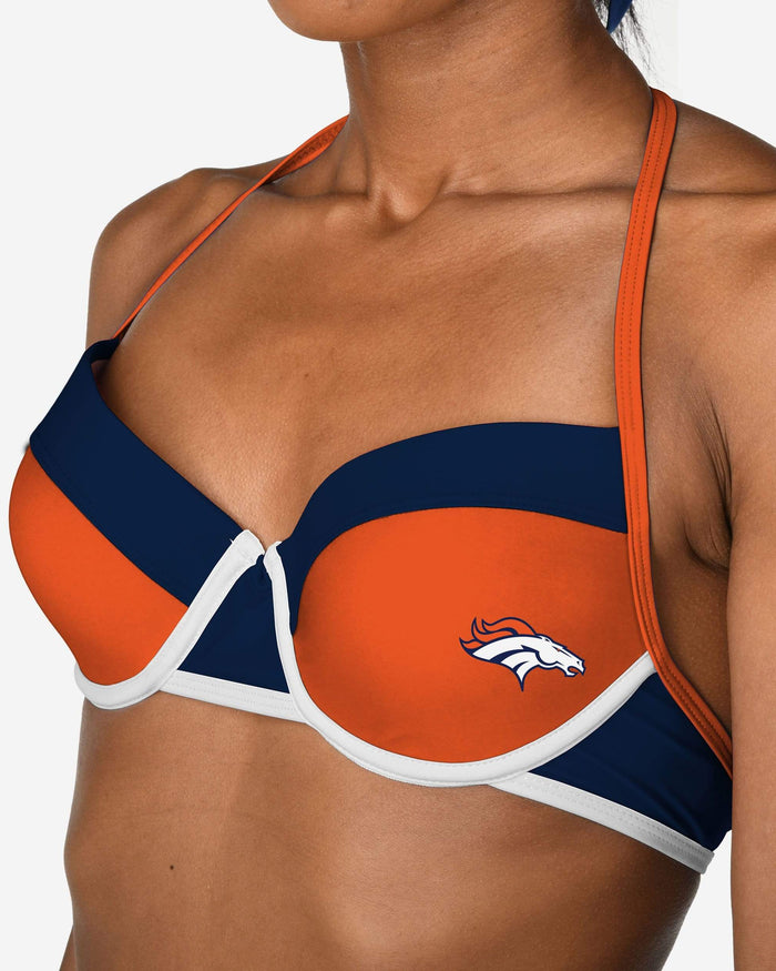 Denver Broncos Team Logo Bikini Top FOCO - FOCO.com