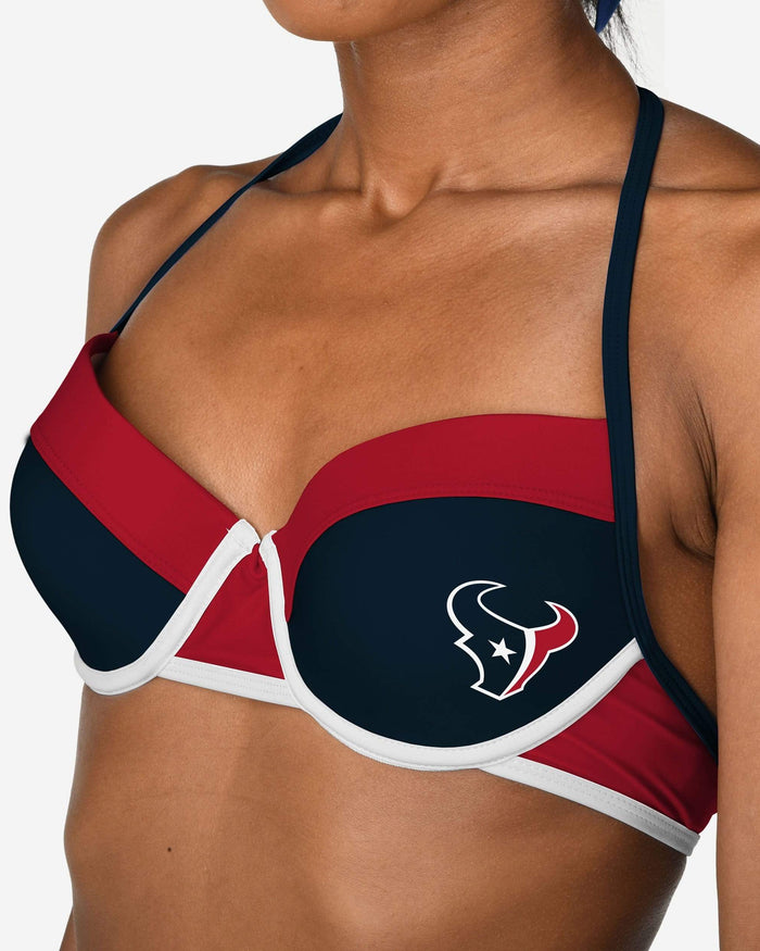 Houston Texans Team Logo Bikini Top FOCO - FOCO.com