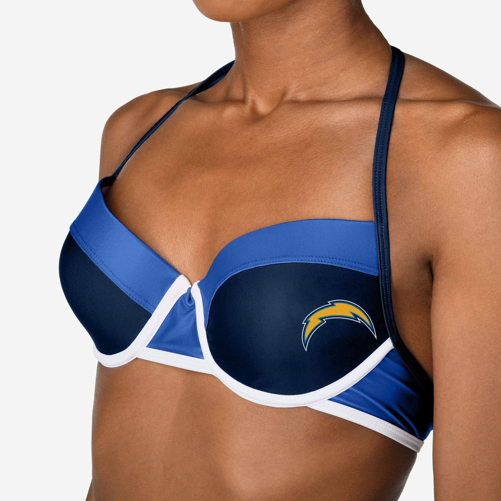 Los Angeles Chargers Team Logo Bikini Top FOCO - FOCO.com