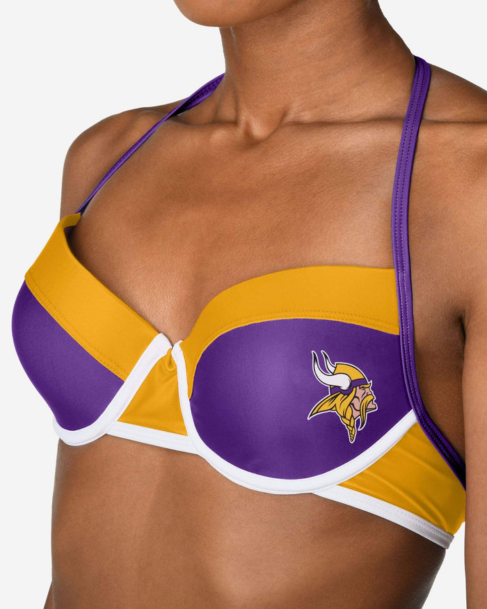 Minnesota Vikings Team Logo Bikini Top FOCO - FOCO.com