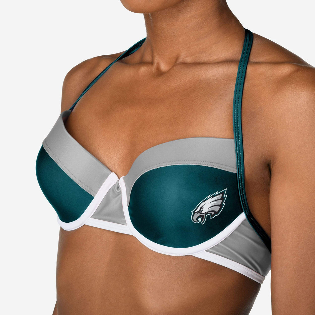 Philadelphia Eagles Team Logo Bikini Top FOCO - FOCO.com