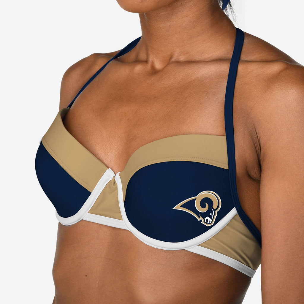 Los Angeles Rams Team Logo Bikini Top FOCO - FOCO.com