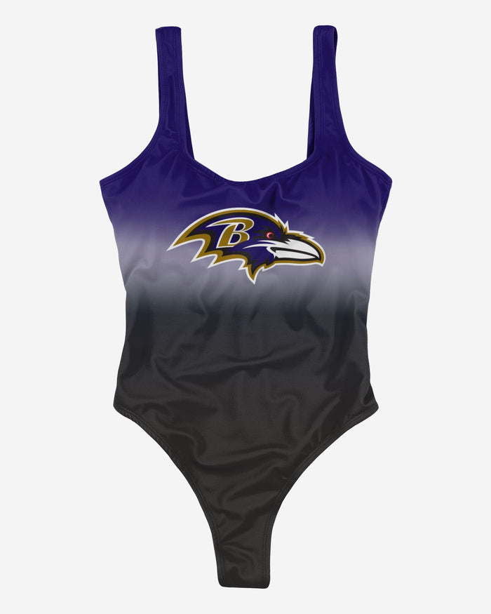 Baltimore Ravens Womens Gametime Gradient One Piece Bathing Suit FOCO - FOCO.com