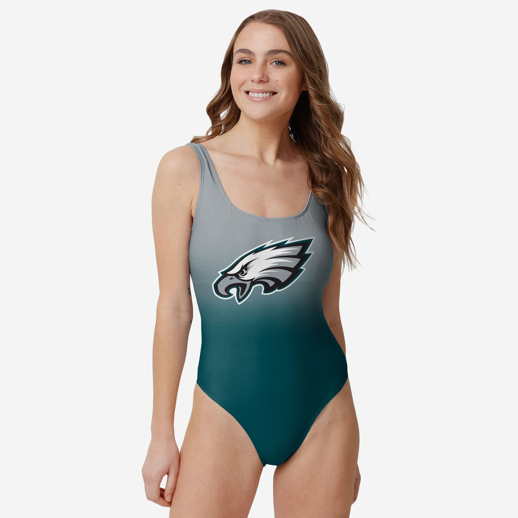 Philadelphia Eagles Womens Gametime Gradient One Piece Bathing Suit FOCO S - FOCO.com