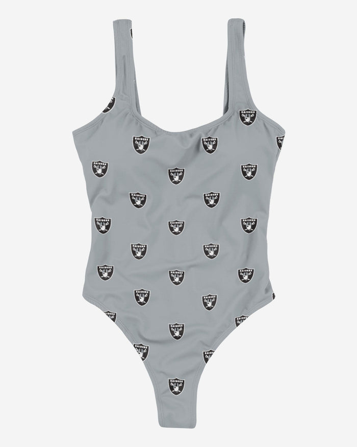 Las Vegas Raiders Womens Mini Print One Piece Bathing Suit FOCO - FOCO.com