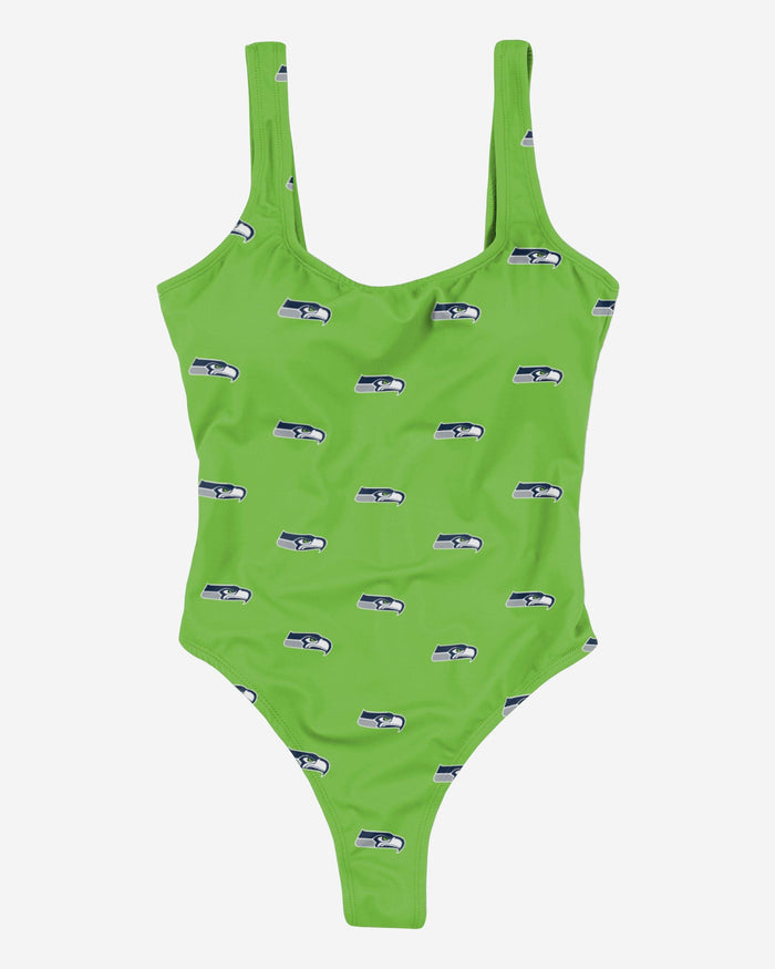 Seattle Seahawks Womens Mini Print One Piece Bathing Suit FOCO - FOCO.com