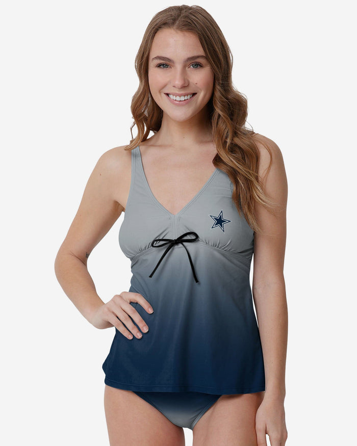 Dallas Cowboys Womens Gametime Gradient Tankini FOCO S - FOCO.com