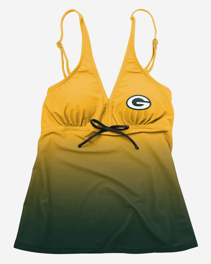 Green Bay Packers Womens Gametime Gradient Tankini FOCO - FOCO.com