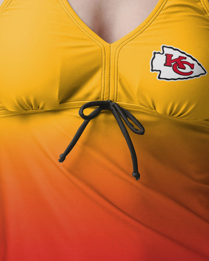 Kansas City Chiefs Womens Gametime Gradient Tankini FOCO - FOCO.com