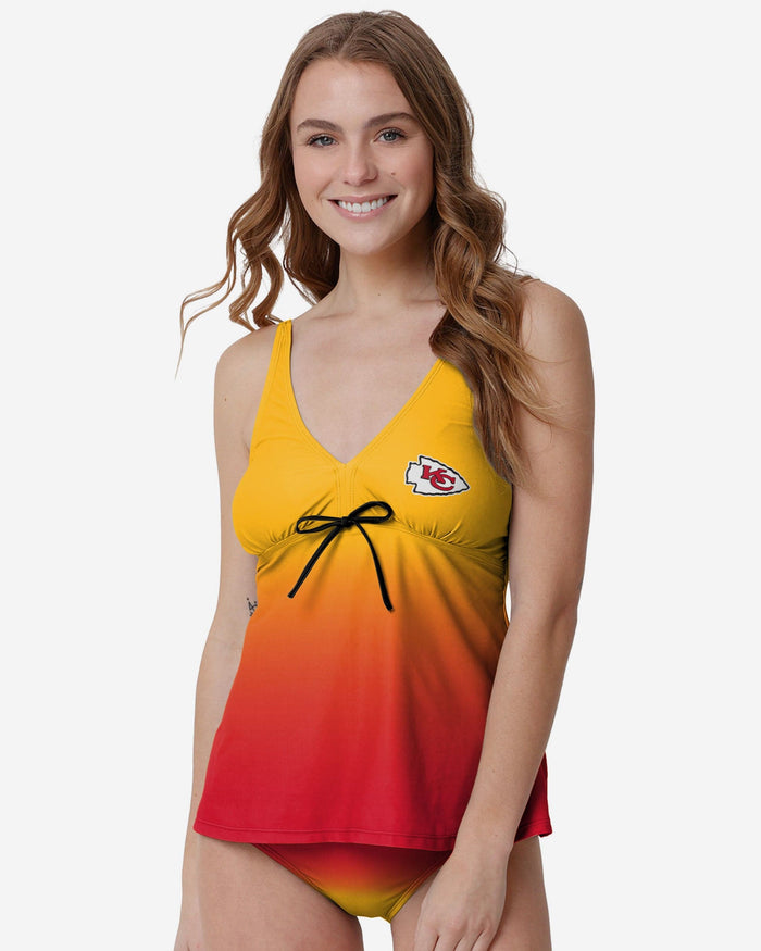 Kansas City Chiefs Womens Gametime Gradient Tankini FOCO S - FOCO.com