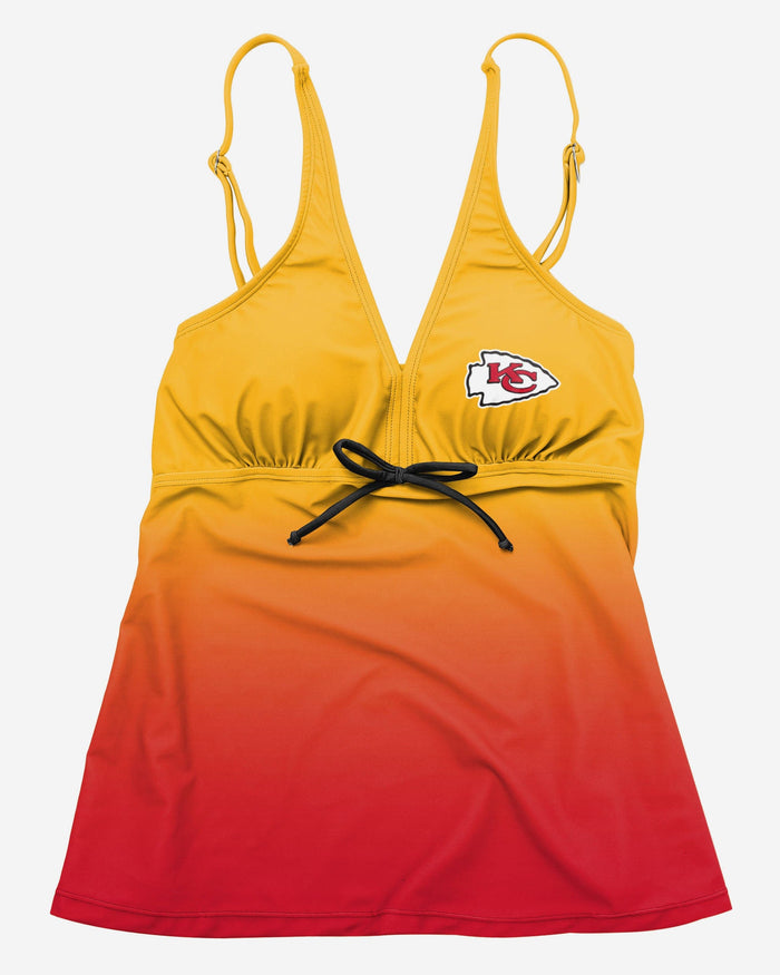 Kansas City Chiefs Womens Gametime Gradient Tankini FOCO - FOCO.com