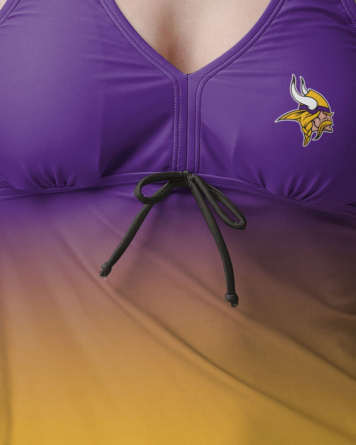 Minnesota Vikings Womens Gametime Gradient Tankini FOCO - FOCO.com