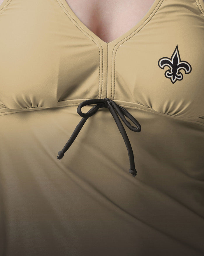 New Orleans Saints Womens Gametime Gradient Tankini FOCO - FOCO.com