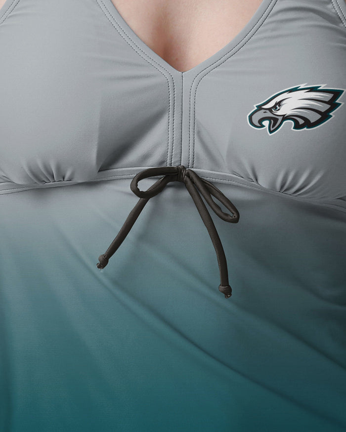 Philadelphia Eagles Womens Gametime Gradient Tankini FOCO - FOCO.com