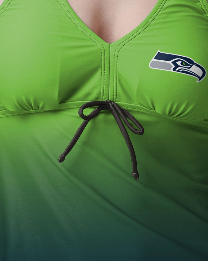 Seattle Seahawks Womens Gametime Gradient Tankini FOCO - FOCO.com