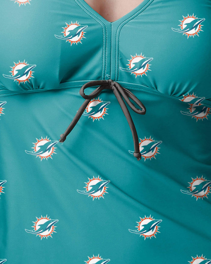 Miami Dolphins Womens Mini Logo Tankini FOCO - FOCO.com