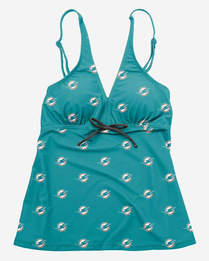 Miami Dolphins Womens Mini Logo Tankini FOCO - FOCO.com