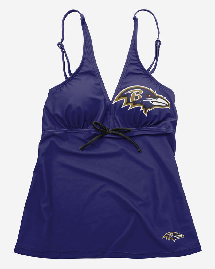 Baltimore Ravens Womens Summertime Solid Tankini FOCO - FOCO.com