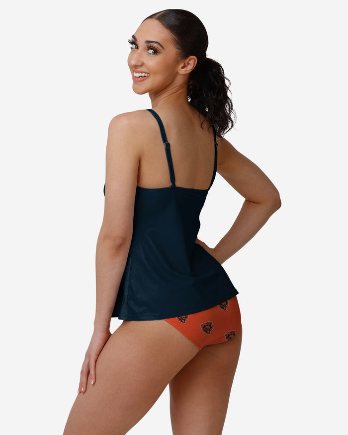 Chicago Bears Womens Summertime Solid Tankini FOCO - FOCO.com