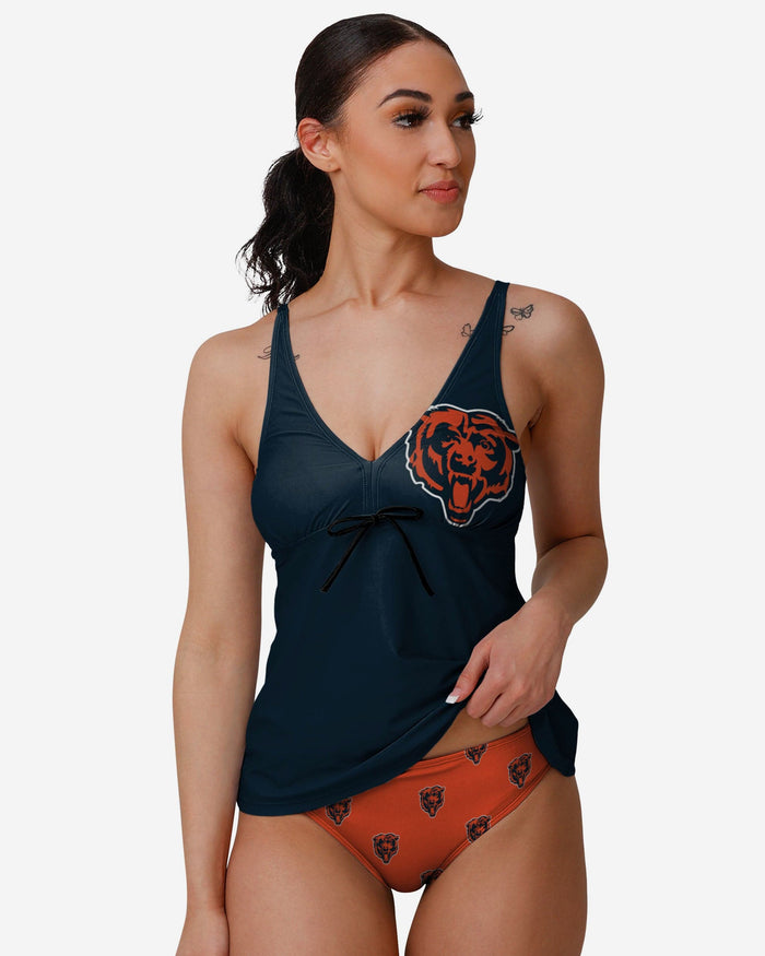 Chicago Bears Womens Summertime Solid Tankini FOCO S - FOCO.com