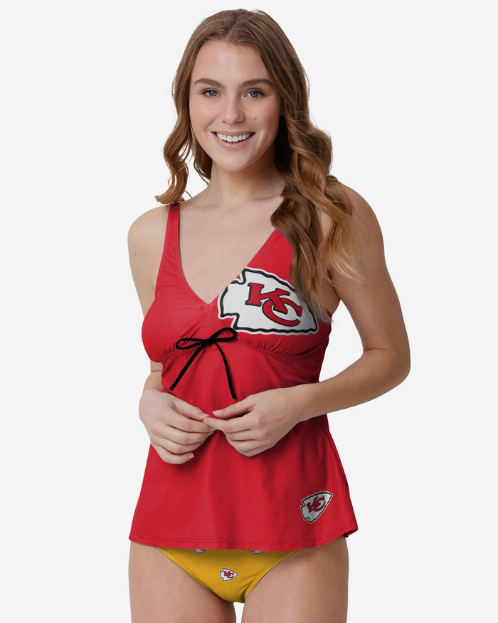 Kansas City Chiefs Womens Summertime Solid Tankini FOCO S - FOCO.com