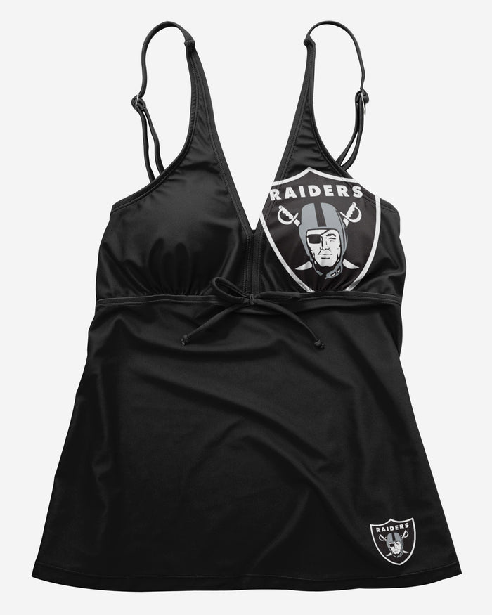 Las Vegas Raiders Womens Summertime Solid Tankini FOCO - FOCO.com