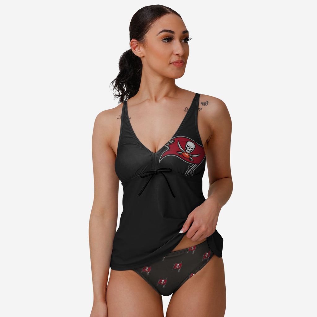 Tampa Bay Buccaneers Womens Summertime Solid Tankini FOCO S - FOCO.com